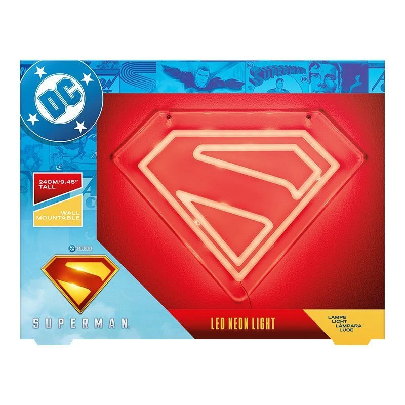Neon LED do montażu na ścianę Paladone Superman PP14478SMTVN, dekoracyjny znak ścienny