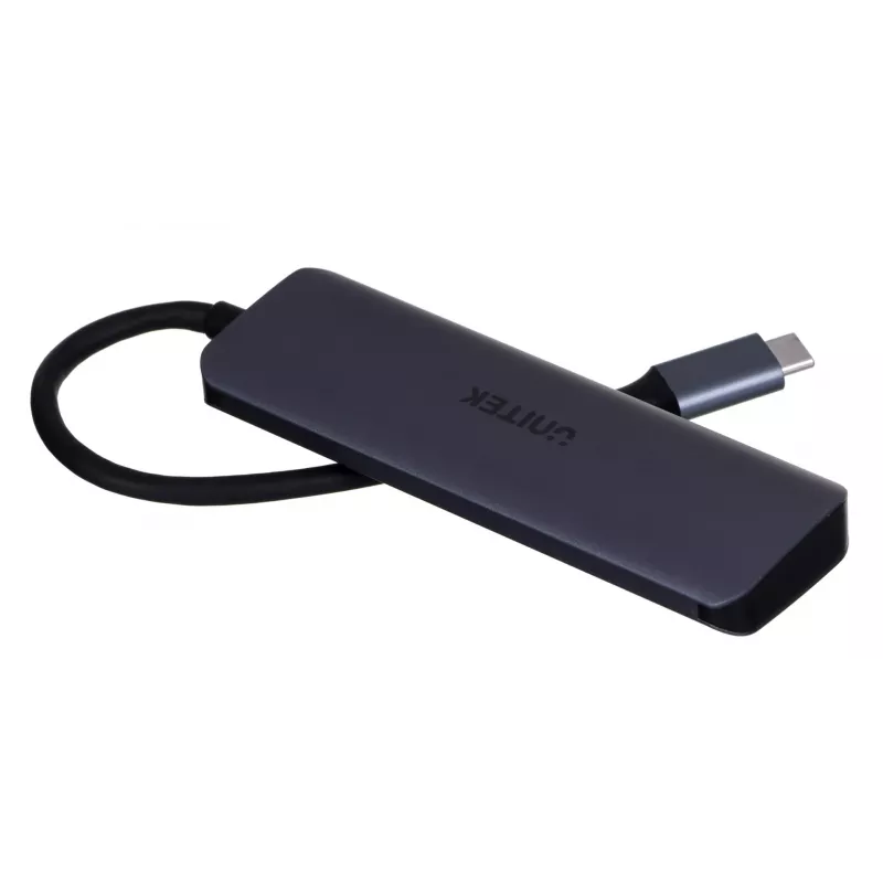 UNITEK uHUB Q4 koncentrator USB typu C 5000 Mbit/s szary