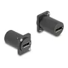 Moduł DeLOCK D-Type DisplayPort żeński do żeńskiego 4K czarny