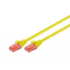 Kabel sieciowy Digitus CAT 6 U/UTP RJ-45 3m Żółty