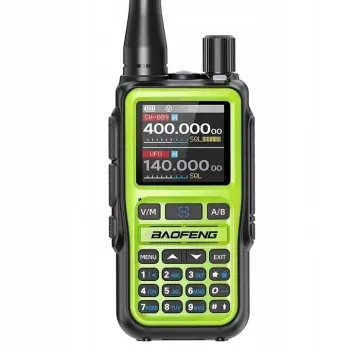 Ręczny krótkofalówka Baofeng UV-5R EU z USB-C, Bluetooth, VHF/UHF (136–174 MHz), FM 65–108 MHz, 5 W, 1600 mAh, LCD, latarka LED