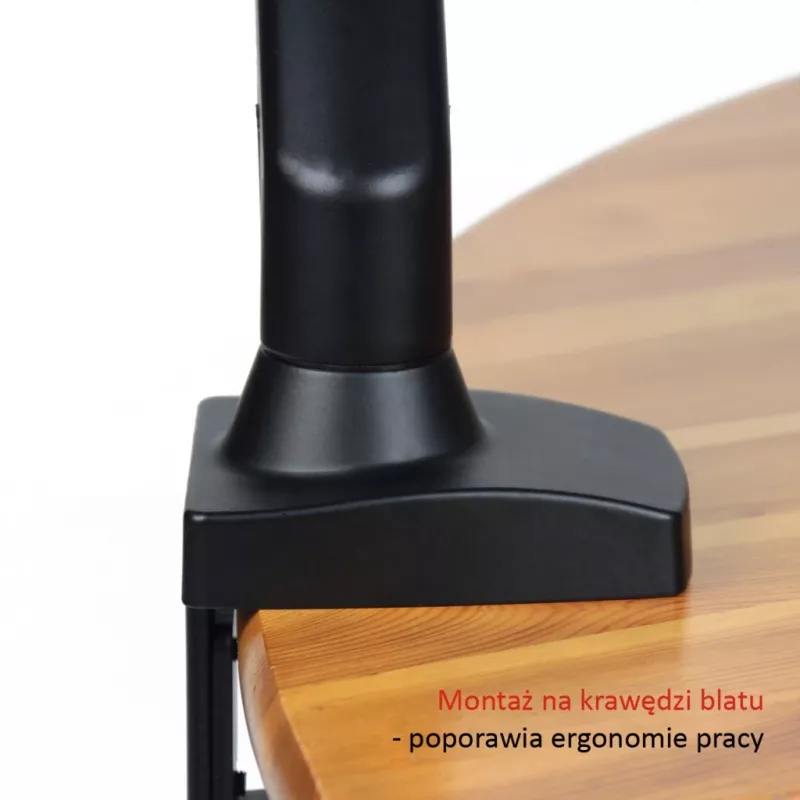 Uchwyt biurkowy ART z gazowym sprężyną na 1 monitor