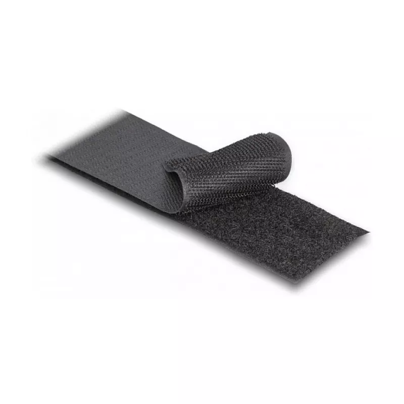 DeLOCK Wytrzymała taśma rzepowa 25 m x 50 mm czarna