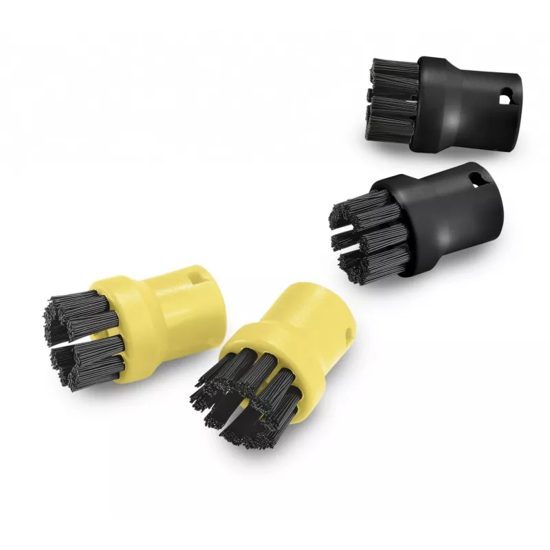 Zestaw szczotek Kärcher do generatorów pary 2.863-264.0, okrągłe plastikowe szczotki 26×26×40 mm, 4 szt.