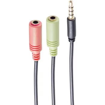 Kabel audio ShiverPeaks BS14-05041 0,25 m 2x3,5 mm czarny