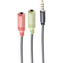 Kabel audio ShiverPeaks BS14-05041 0,25 m 2x3,5 mm czarny