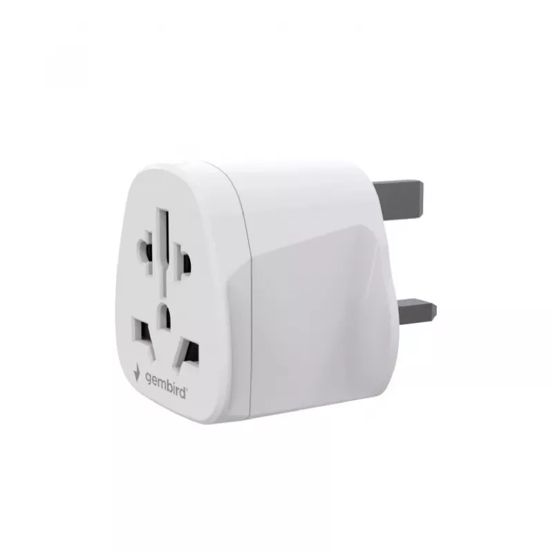 Adapter zasilania GEMBIRD A-AC-UKMINTF — wtyczka UK Type G na gniazdo IEC C13, 15A
