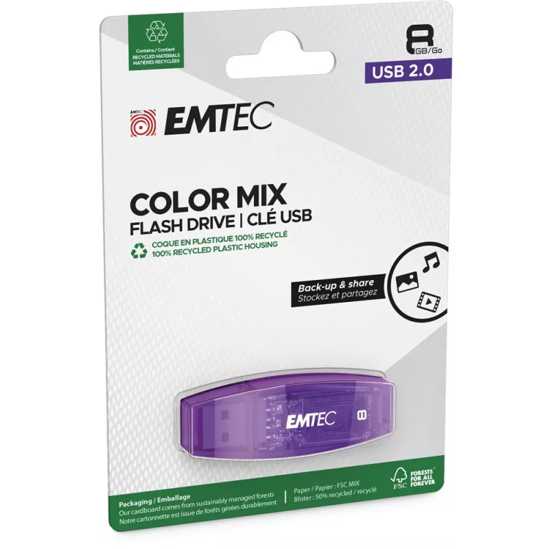 Pendrive USB 8GB EMTEC C410 (Czarny) USB 2.0 (ECMMD8GC410)