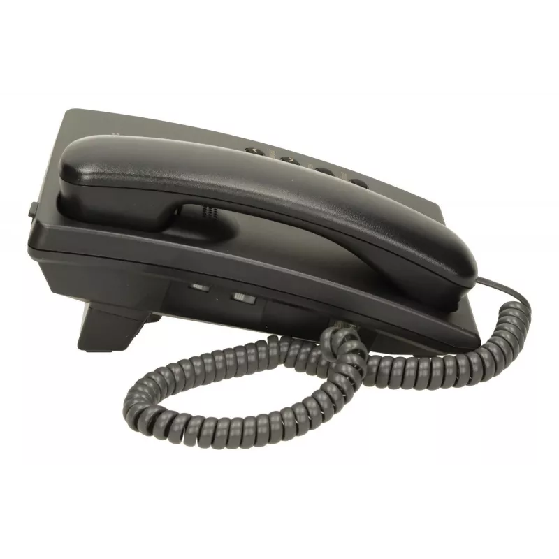 Telefon przewodowy Panasonic KX-TS500 czarny z identyfikacją rozmówcy i zestawem głośnomówiącym