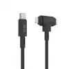 Kabel USB HYPER HyperJuice USB 2.0 1,5 m USB-C USB-C/Lightning Czarny
