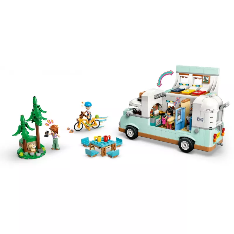 Zestaw LEGO Motor Home 42663 — kamper LEGO Friends, 778 elementów, 3 minilaleczki, od 7 lat