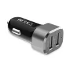 Ładowarka samochodowa 2xUSB 2.4A aluminium