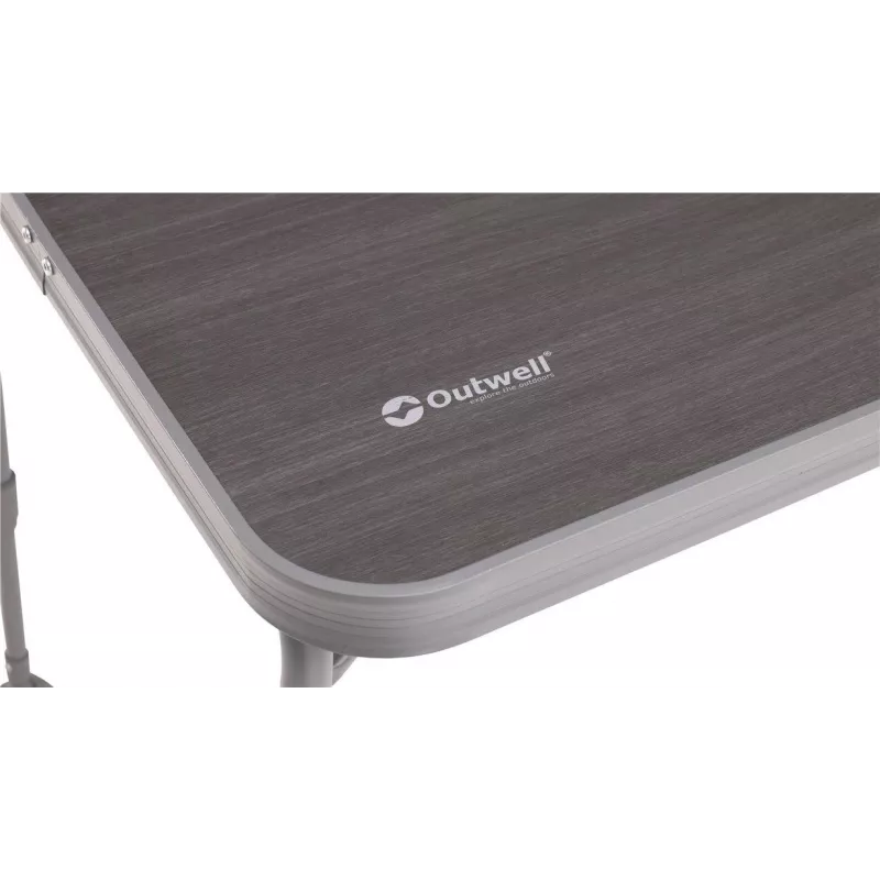 Stół Outwell Coledale M szary — blat i stelaż aluminiowy, 680×1000 mm, wysokość 56 cm