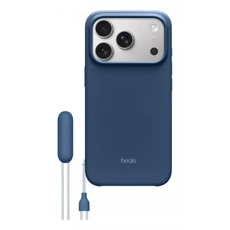 Etui ochronne z podstawką na iPhone 17 Pro Apple Beats — MagSafe, Camera Control, pasuje do ekranu 6,3 cala, Bedrock niebieski (różowy)