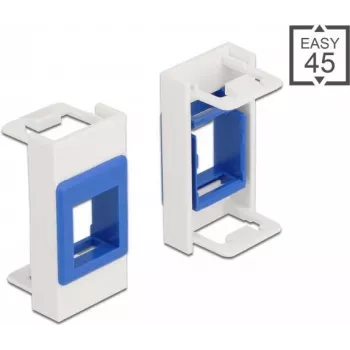 Uchwyt Keystone DeLOCK Easy 45 Moduł 22.5 x 45 mm biały niebieski