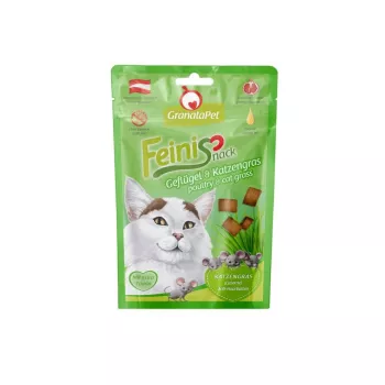 Przysmaki dla kota Fox4Pets GRANATAPET FeiniSnack drób z trawką dla kota, mięsna stała przekąska, 50 g, bez zbóż, dla dorosłych kotów