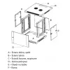Extralink Szafa rackowa 6U 600x450 ASP szara do montażu na ścianie, metalowe drzwi
