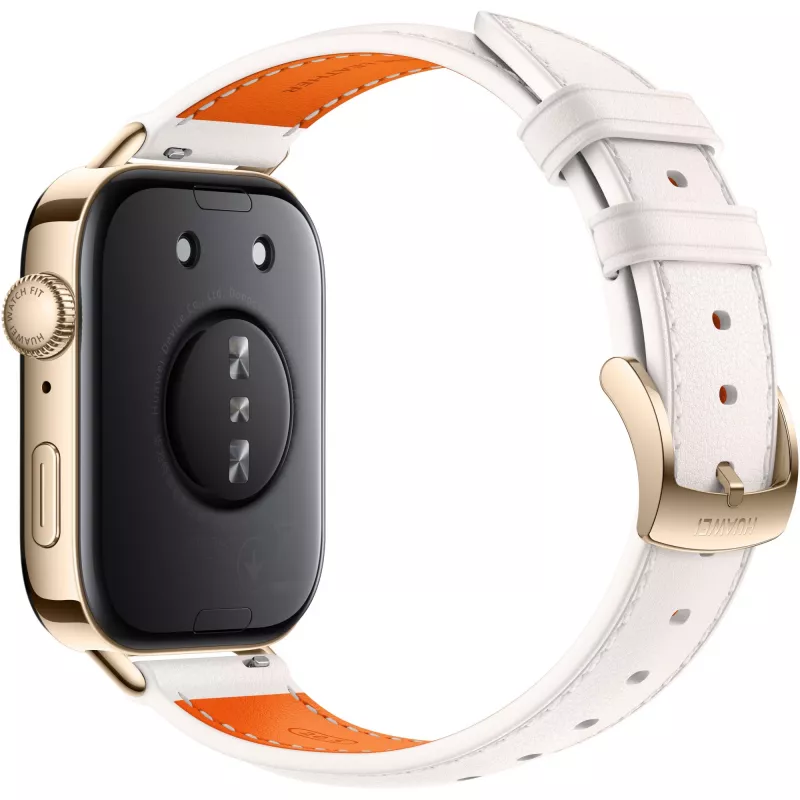 Watch Fit 3 (Solo-B19V), Smartwatch złoty/biały, skórzany pasek w kolorze białym