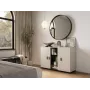 Komoda Cama Meble SOHO 120×41×80 cm — fronty cashmere, czarny korpus