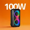 Przenośne centrum muzyczne MANTA SPK0401B100 głośnik Bluetooth, 100 W mocy szczytowej, radio FM, karaoke, wbudowany akumulator, X-BASS