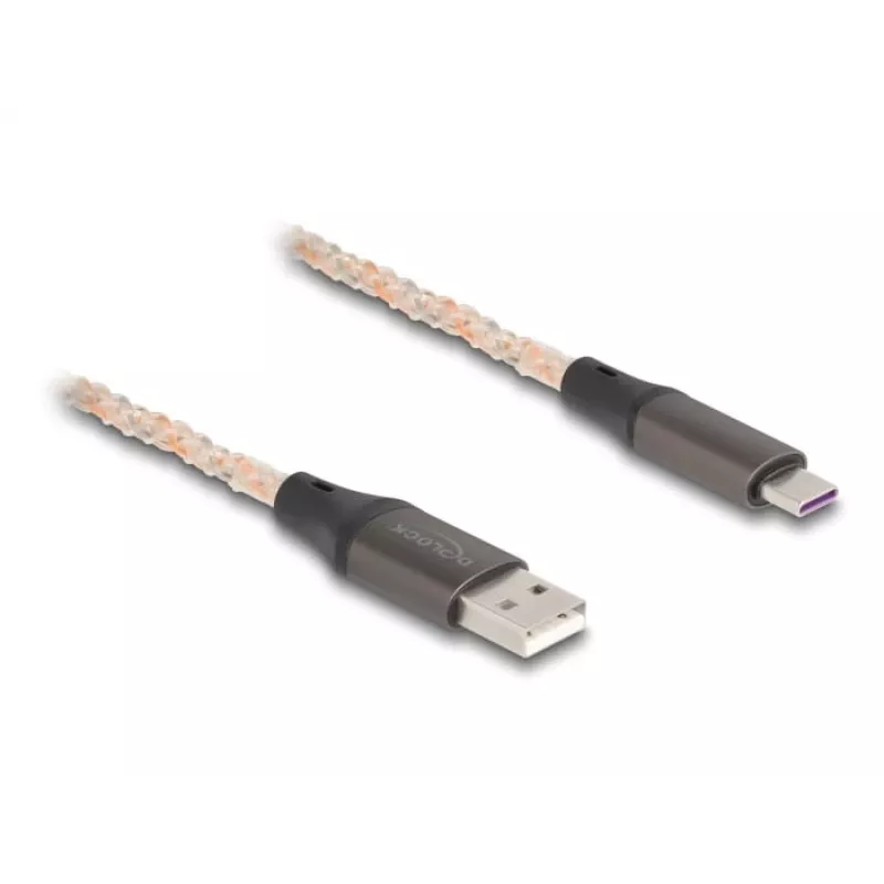 DeLOCK Kabel USB 2.0 Typ-A na USB Typ-C RGB 1 m