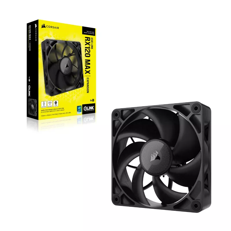 Corsair iCUE LINK RX120 MAX 120mm Wentylator Obudowy - Czarny