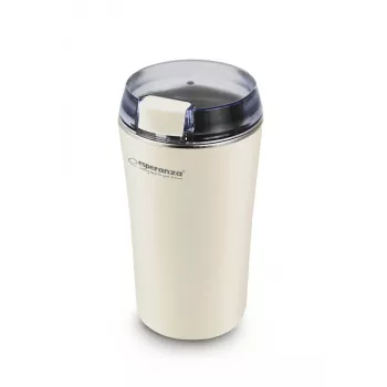 Młynek do kawy ostrzowy ESPERANZA EKC008W, 160 W, ostrze ze stali nierdzewnej, pojemność 70 g, średnica 8,7 cm, wysokość 17 cm, biały