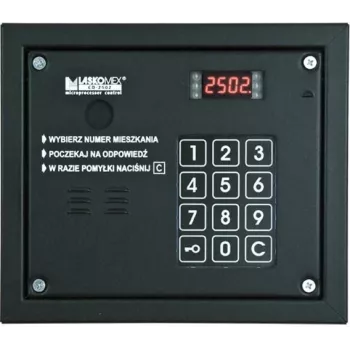 Panel audio Laskomex CP-2503R czarny z czytnikiem kluczy RFID