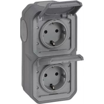 Legrand Plexo nowy APWG 069744L Gniazdo Schuko IP44 Szare 2-kierunkowe pionowe 5 (069744L)