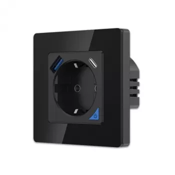 Zestaw gniazd ściennych Extralink Smart Life Pro 230V z 1x USB-A i 1x USB-C