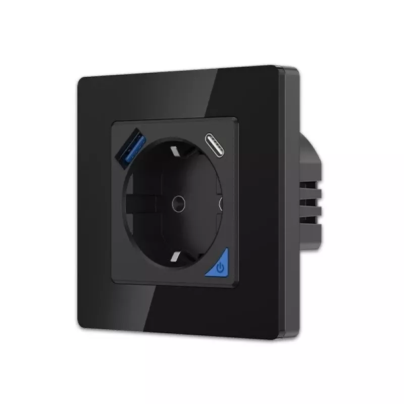 Zestaw gniazd ściennych Extralink Smart Life Pro 230V z 1x USB-A i 1x USB-C