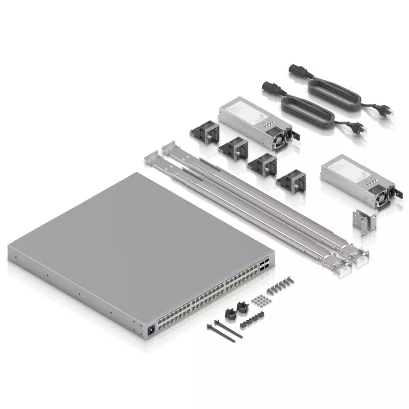 Ubiquiti ECS-48-POE (2150W) PRZEŁĄCZNIK KLASY ENTERPRISE 48-PORTÓW, Layer 3 Etherlighting POE+++, 10 GbE RJ45, 25G SFP28