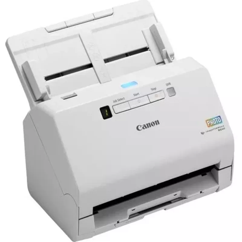 Skaner do zdjęć i dokumentów Canon imageFORMULA RS40, 600 x 600 DPI, 40 str./min, 30 str./min, skala szarości, monochromatyczny, skaner arkuszowy, biały