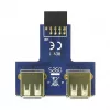 DeLOCK 9-pin 2.54 mm 2 x USB 2.0 1 x 9-pin 2.54 mm Czarny Niebieski Srebrny