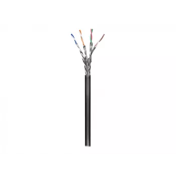 Goobay Kabel sieciowy zewnętrzny CAT 6, S/FTP (PiMF), 100 m - Miedź, AWG 24/1 (lity), LSZH (77624)