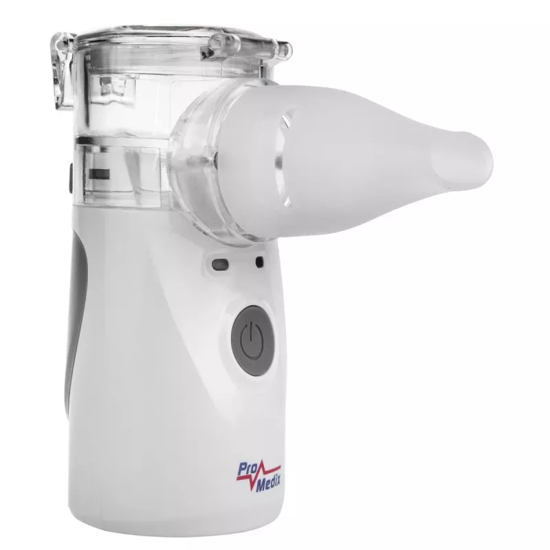 Przenośny inhalator siateczkowy ProMedix PR-835 nebulizator USB, zasilany bateriami nebulizator przenośny
