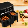 Tefal Easy Fry EY901N Double 8.3 L Wolnostojąca frytkownica na gorące powietrze 2700 W Czarna