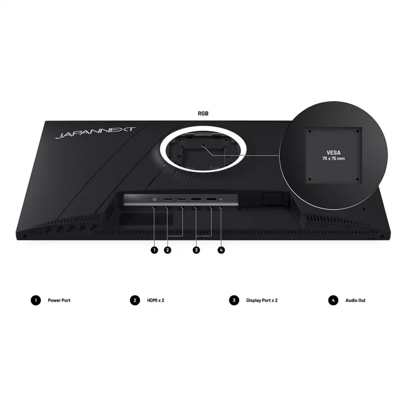 Monitor komputerowy JAPANNEXT JN-I270WQHD300F-HSP 68,6 cm (27 inch) 2560 x 1440 piksele Wide Quad HD LED Szary