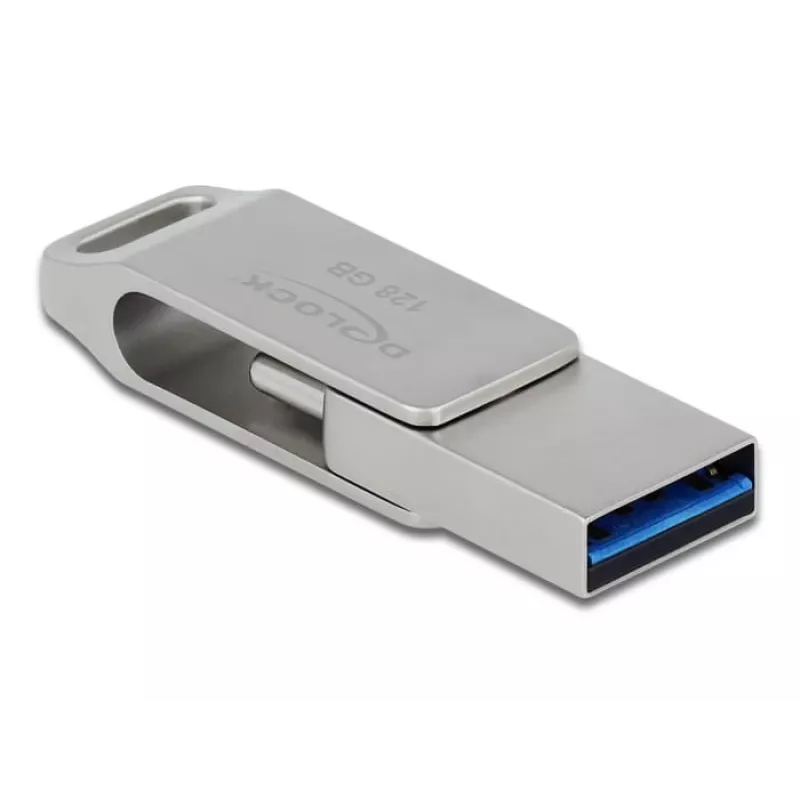 Pamięć USB DeLOCK 128GB USB-C Type-A Swivel Model