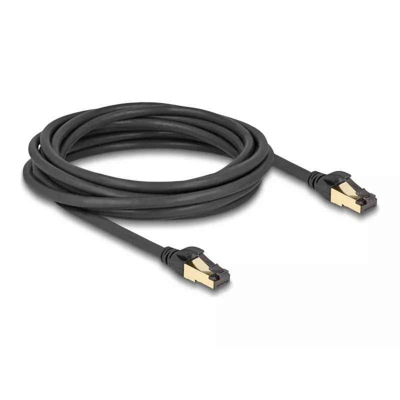 Kabel sieciowy DeLOCK RJ45 Cat.6A męsko-męski S/FTP 5m Czarny