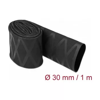 Rura termokurczliwa DeLOCK 19596 ze wzorem X antypoślizgowa 1 m x 30 mm czarna