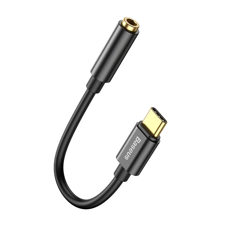 Przejściówka Baseus CATL54-01 Type-C na 3.5mm czarna