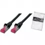Kabel sieciowy ShiverPeaks BS75711-AS 1m Cat6a S/FTP Czarny