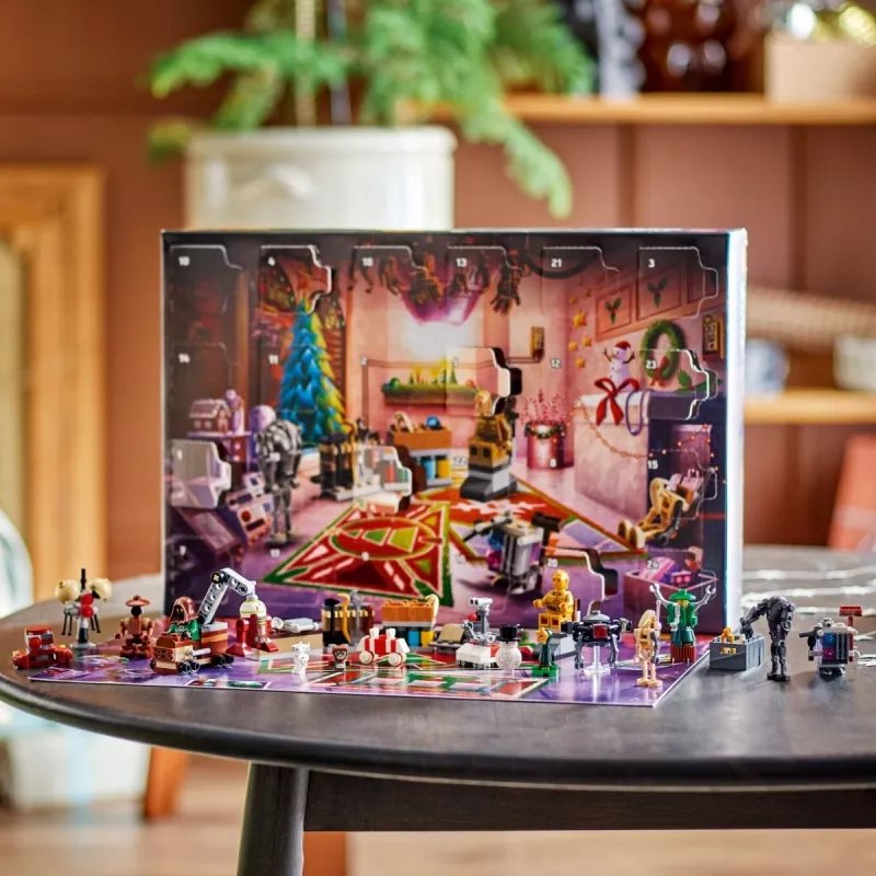 Klocki konstrukcyjne LEGO Star Wars Kalendarz adwentowy 2025 — zestaw 75418, sezonowe minifigurki i modele do zbudowania