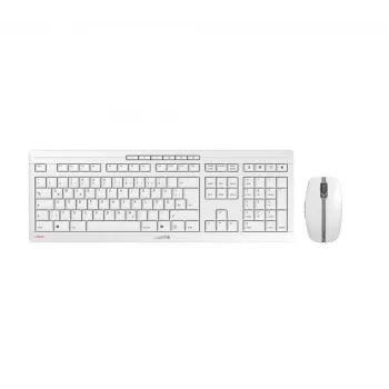 CHERRY Stream Desktop klawiatura Mysz w zestawie Biuro RF Wireless QWERTZ Niemiecki Biały