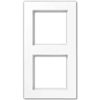 Płytka ścienna / pokrywa przełącznika JUNG AC 582 WW — Biała, Duroplast, 84×155 mm