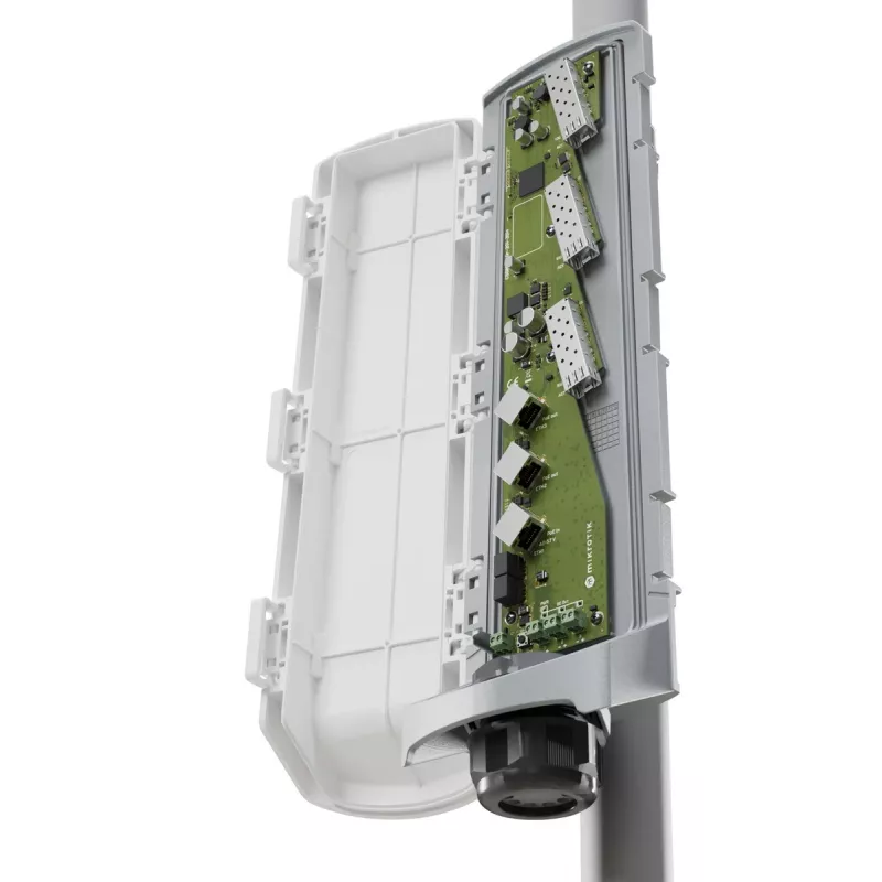 Przełącznik sieciowy MikroTik CSS606-1G-2Gi-3S+OUT 6-portowy przełącznik z uplinkami 1G i 10G SFP+