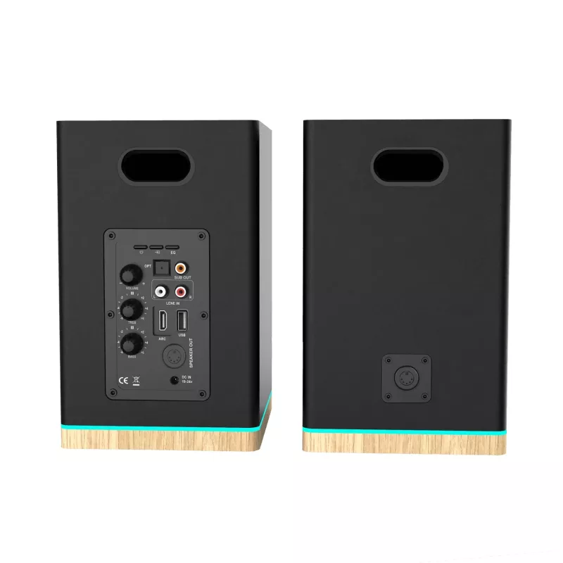 Głośniki półkowe Teac BS-60BK LED czarny — Bluetooth, 2×90 W, RCA, USB, optyczne, bass-reflex, pilot