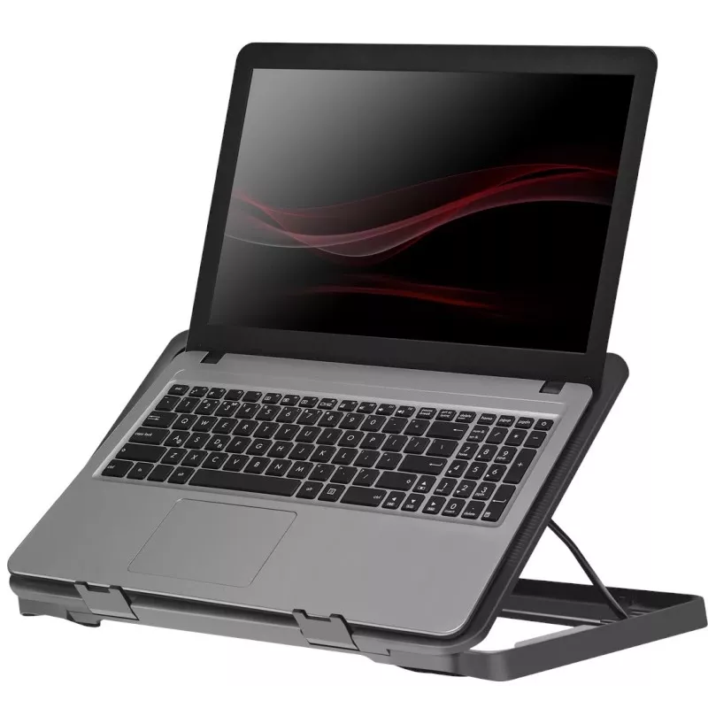 Podkładka chłodząca do notebooka DEFENDER NS-503 dla laptopów 43,2 cm (17 cali), 2 wentylatory, zasilana USB, czarna