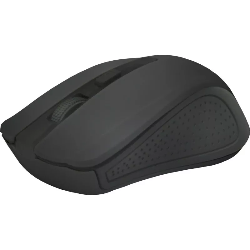 Bezprzewodowa mysz RF DEFENDER Accura MM-935 — optyczna 1600 DPI, symetryczna, 3 przyciski, odbiornik USB, czarna